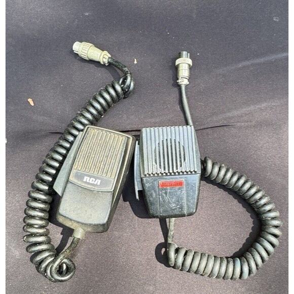 2 Vintage RCA & Tram CB Push Button Microphones Untested Used - Picture 1 of 10